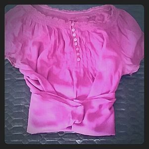 Fuschia Ruffled Blouse